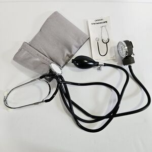 Omron Manual Blood Pressure Monitor Cuff Stethoscope Sphygmomanometer Home Use